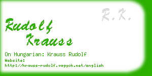 rudolf krauss business card